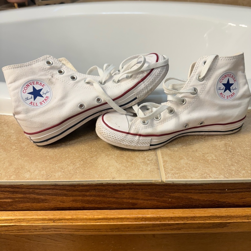 Converse White High-Top Sneakers